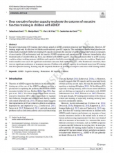 Correction to: Does Executive Function Capacity Moderate the Outcome of Executive Function Training in Children with ADHD?